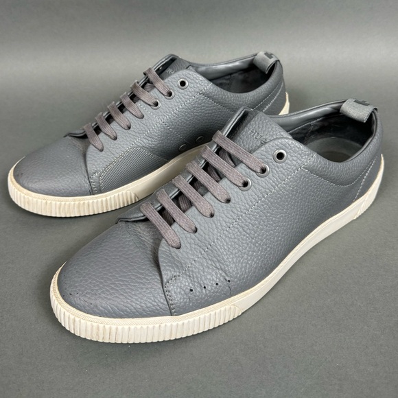 Hugo Boss Other - Hugo Boss Grey Leather Sneakers